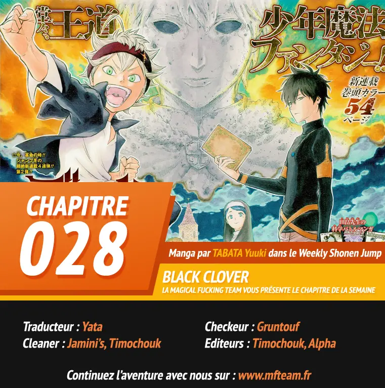Black Clover – Chapitre 28 – Page 1 Black Clover – Chapitre 28 – Page 1