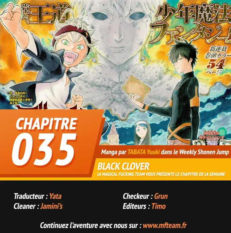 Black Clover – Chapitre 35 – Page 1 Black Clover – Chapitre 35 – Page 1