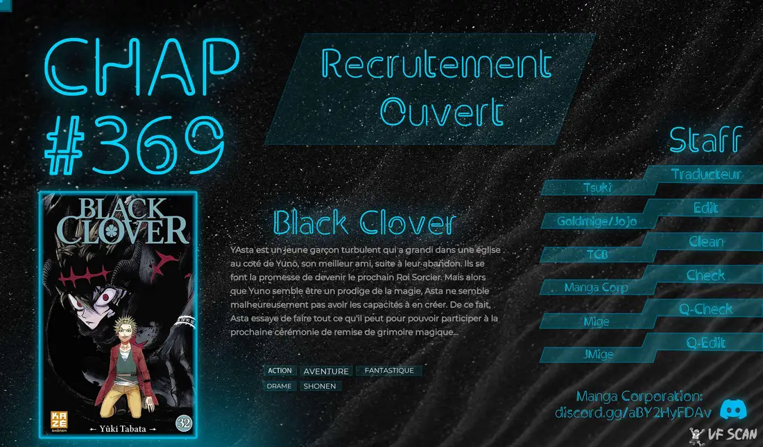 Black Clover – Chapitre 369 – Page 1 Black Clover – Chapitre 369 – Page 1