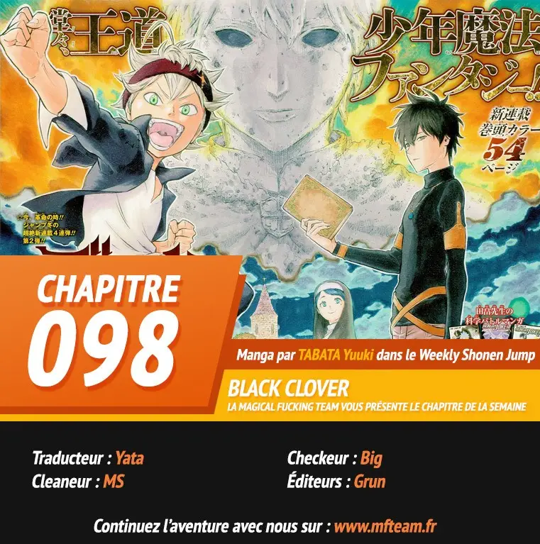 Black Clover – Chapitre 98 – Page 1 Black Clover – Chapitre 98 – Page 1